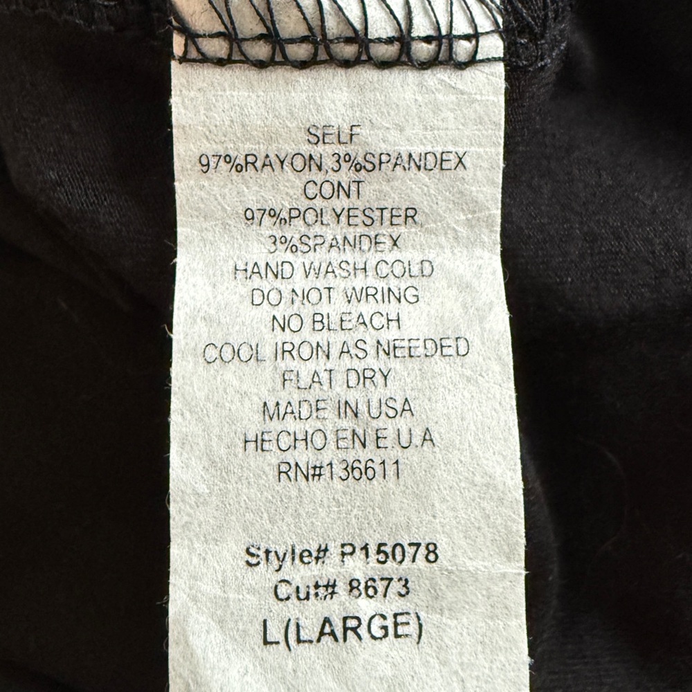 Black Leopard Print Peekaboo Back Tank Top L - Picture 5 of 11